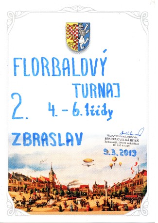 Diplom florbal - 2. místo