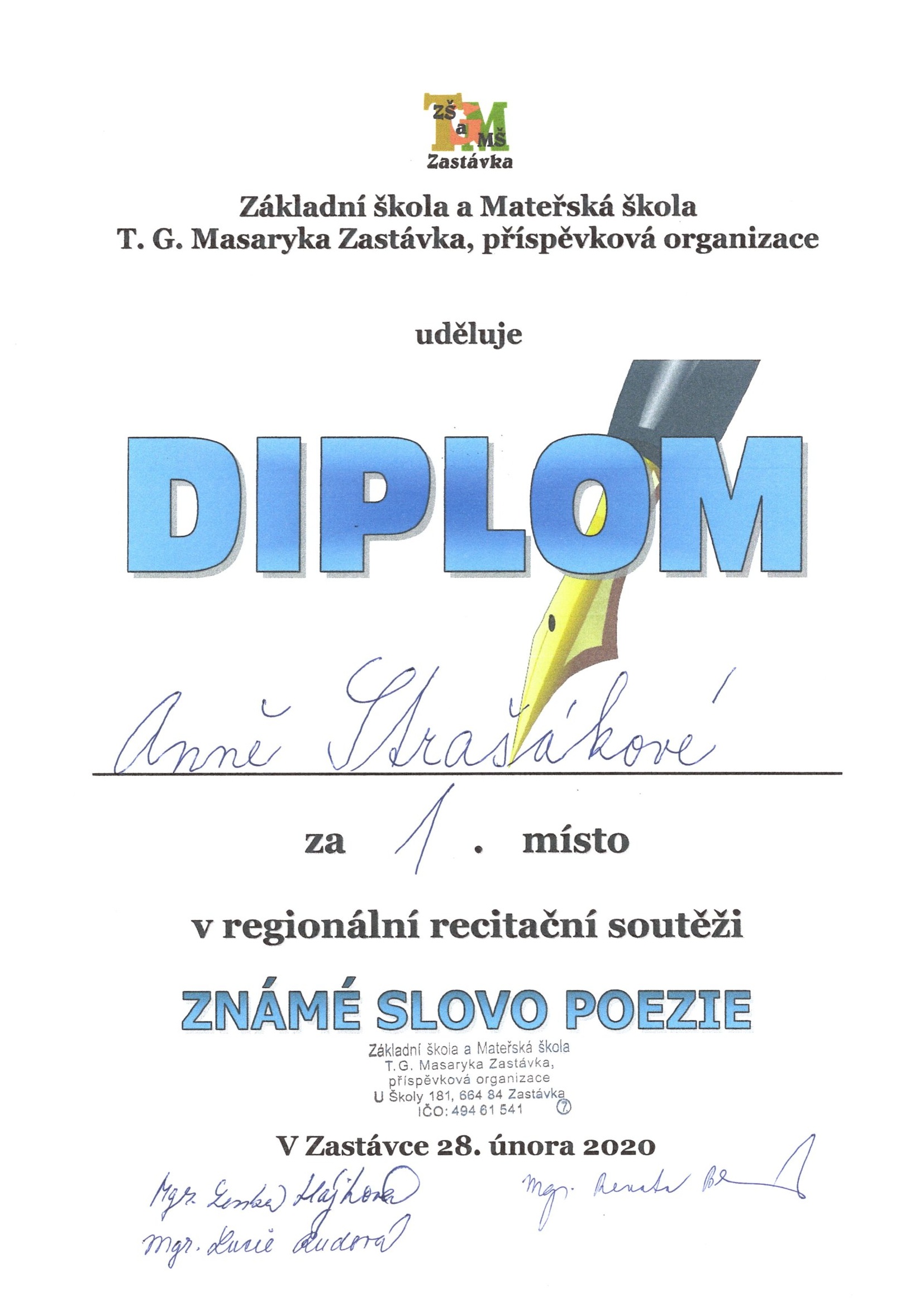 Diplom - A. Strašáková